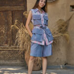 Cargo Suit Women's Two Piece Suit - Natural Cotton & Silk Suit