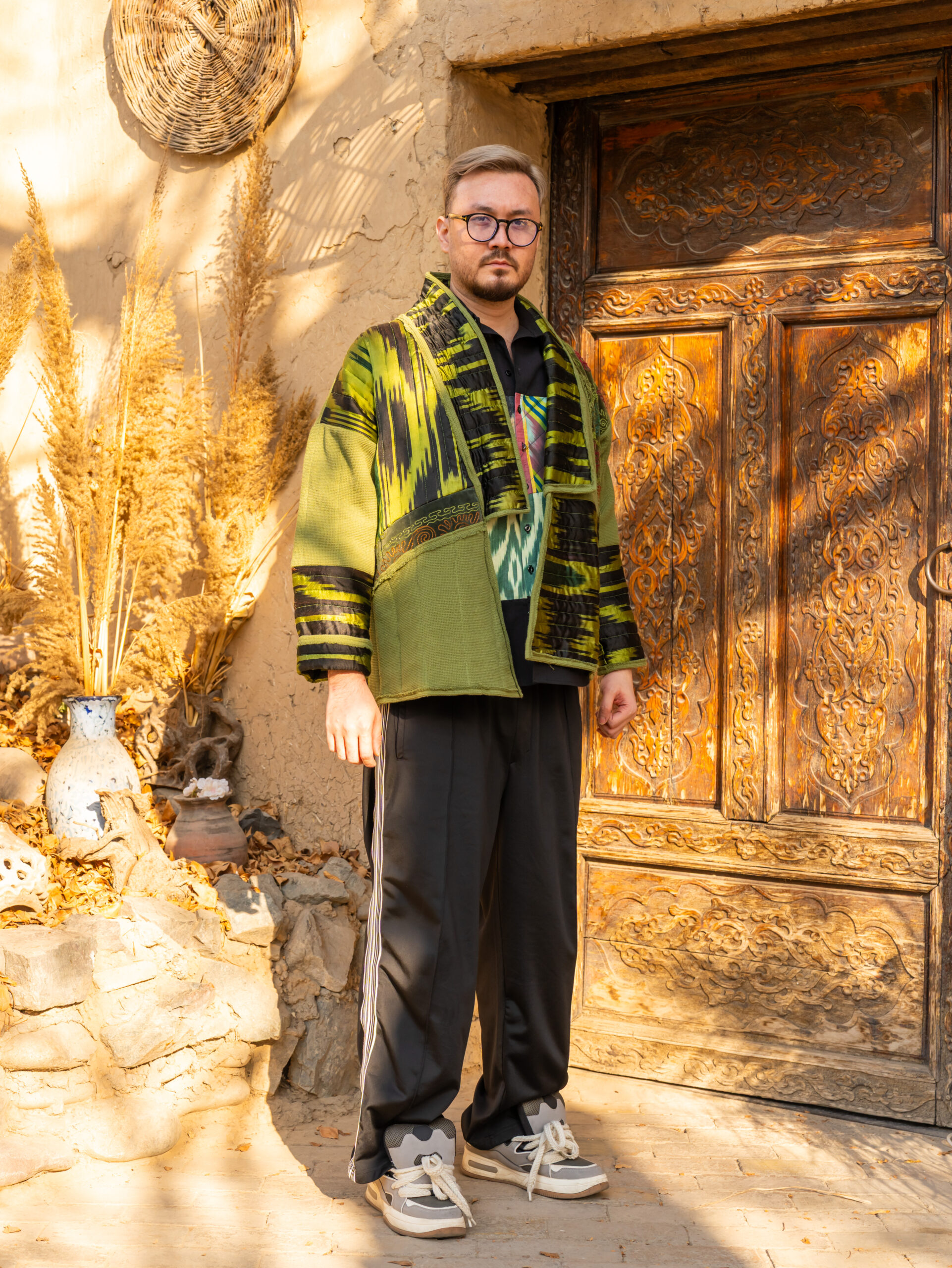 Green Insulated Quilted Jacket  - Unisex Jacket With Embroidery