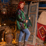 Green Silk  Quilted Jacket