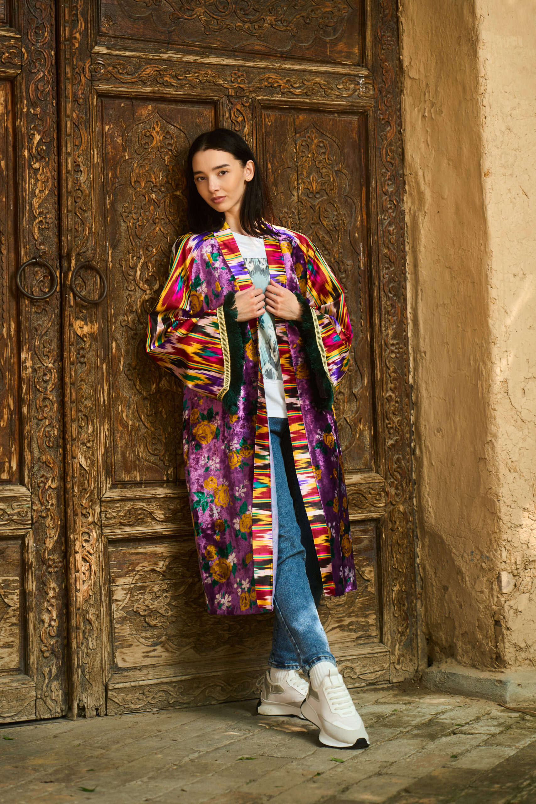 Natural Silk Velvet Chapan Jacket
